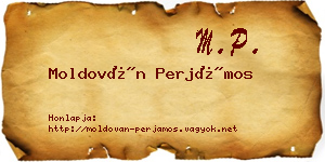 Moldován Perjámos névjegykártya